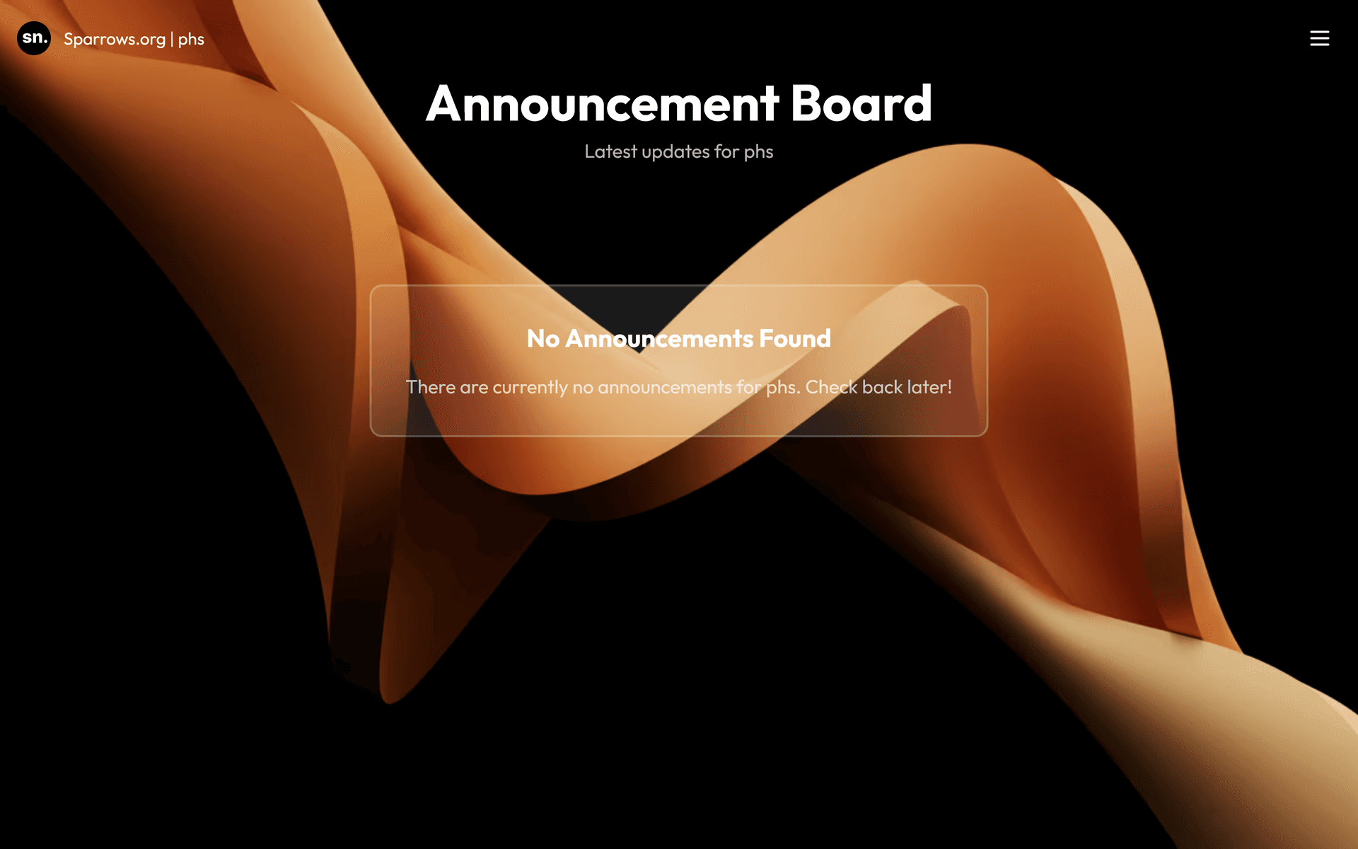 School-wide announcements and event calendar interface